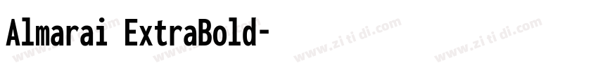 Almarai ExtraBold字体转换